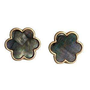 Scallop shaped stud earrings